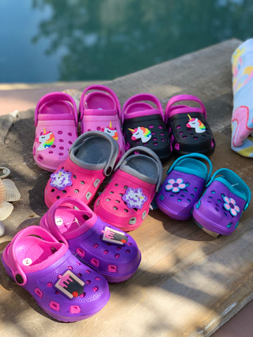 Colorful Toddler Girl Slip-On Clogs